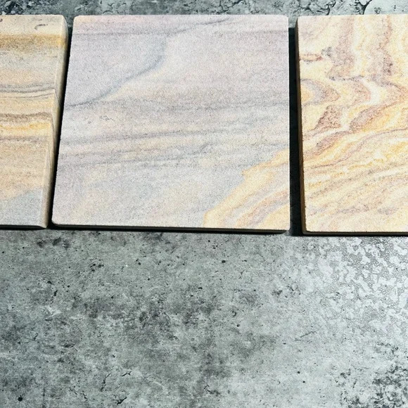 Food Network Gilded Stone Single Absorbent Stone Coaster (12 in total) - Picture 1 of 5